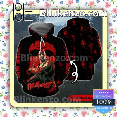 Personalized Friday The 13th Jason Voorhees Blood Hand Women Tank Top Pant Set a