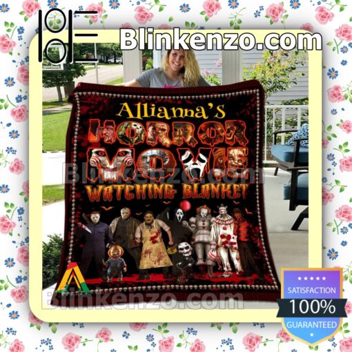 Personalized Friend Horror Movie Halloween Quilted Blanket