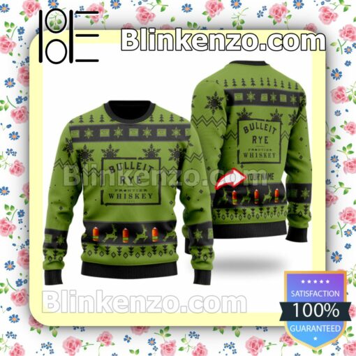 Personalized Funny Bulleit Rye Christmas Pullover Sweaters