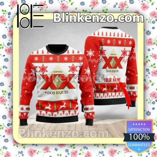 Personalized Funny Dos Equis Christmas Pullover Sweaters