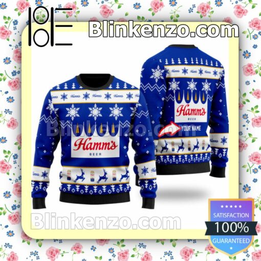 Personalized Funny Hamm's Beer Christmas Pullover Sweaters