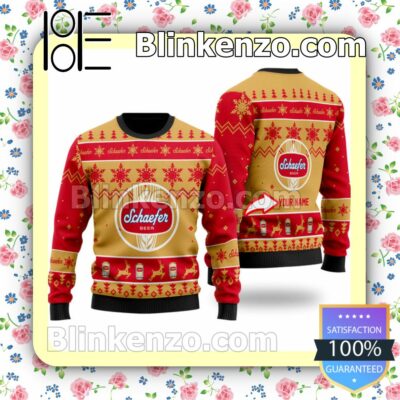 Personalized Funny Schaefer Beer Christmas Pullover Sweaters