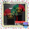Personalized Gucci Mix Color Green Red And Black Brand Crewneck Tee