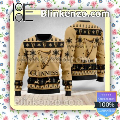 Personalized Guinness Beer Christmas Pullover Sweaters