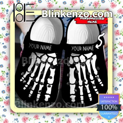 Personalized Halloween Hand Bones Halloween Clogs