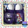 Personalized Jack And Sally Purple Halloween Clogs