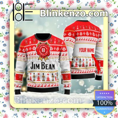 Personalized Jim Beam Christmas Pullover Sweaters