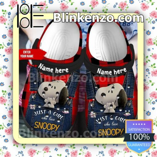 Personalized Just A Girl Who Love A Snoopy Clogs