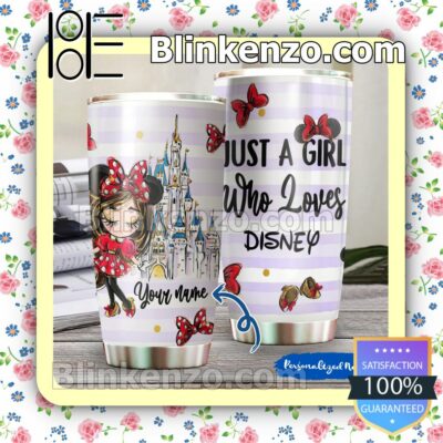 Personalized Just A Girl Who Loves Disney Travel Mug