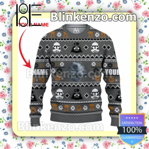 Personalized Love Star Wars Christmas Pullover Sweaters
