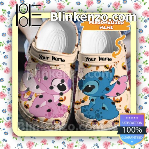 Personalized Love Stitch And Angel Halloween Clogs