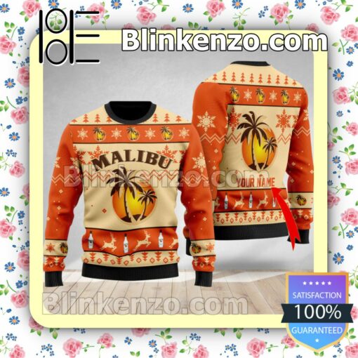 Personalized Malibu Rum Christmas Pullover Sweaters