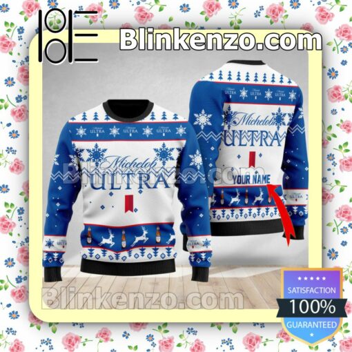 Personalized Michelob ULTRA Christmas Pullover Sweaters