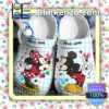 Personalized Mickey And Minnie Blue Checkered Halloween Clogs