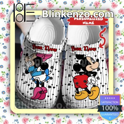 Personalized Mickey And Minnie Butt Halloween Clogs