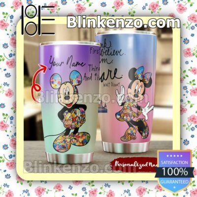 Personalized Mickey And Minnie Disney Couple Travel Mug