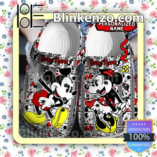 Personalized Mickey And Minnie Film Photo Halloween Clogs