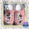 Personalized Mickey And Minnie Heart Pink Halloween Clogs