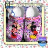Personalized Mickey And Minnie Heart Purple Halloween Clogs