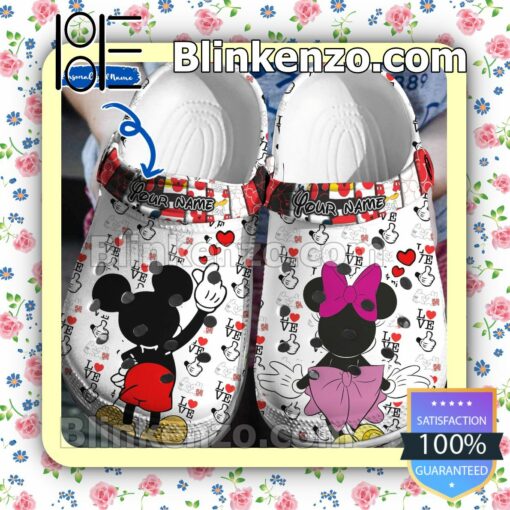 Personalized Mickey And Minnie Love Like Halloween Clogs