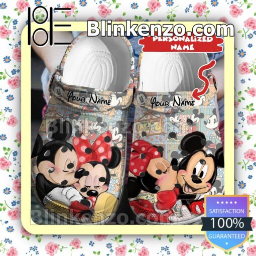 Personalized Mickey And Minnie Memories Halloween Clogs