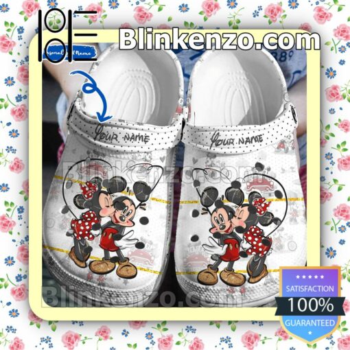 Personalized Mickey And Minnie On Car Halloween Clogs