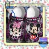 Personalized Mickey And Minnie Plaid Heart Halloween Clogs