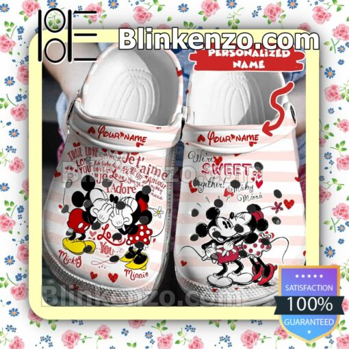 Personalized Mickey And Minnie We're Sweet Together Halloween Clogs