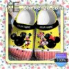 Personalized Mickey And Minnie Yellow Halloween Clogs