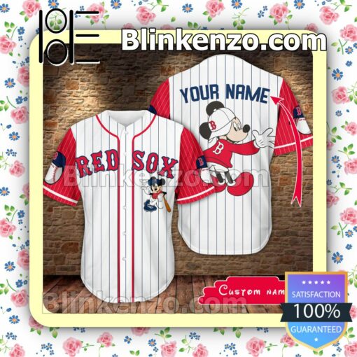 Personalized Mickey Boston Red Sox Hip Hop Short Sleeves