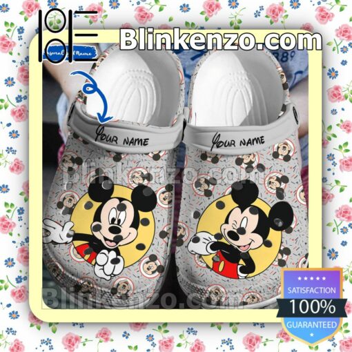 Personalized Mickey Mouse Disney Grey Halloween Clogs