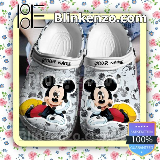 Personalized Mickey Mouse Lying Down Halloween Clogs