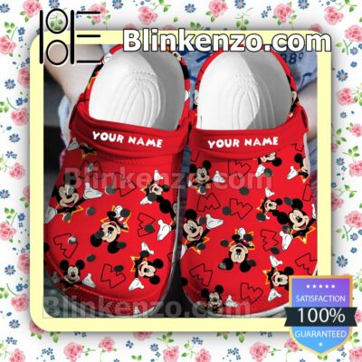 Personalized Mickey Mouse Red Halloween Clogs
