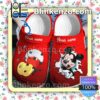 Personalized Mickey Mouse Torn Paper Red Halloween Clogs