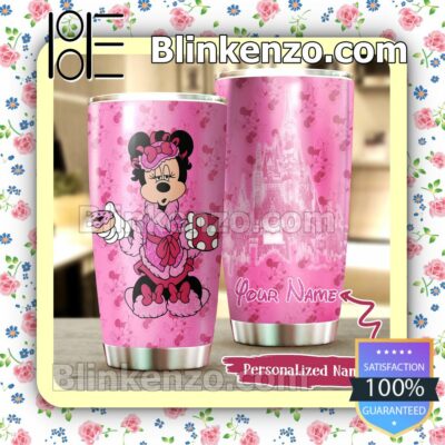 Personalized Minnie Mouse Castle Pink Travel Mug