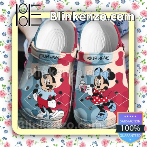 Personalized Minnie Took Pictures Of Mickey Halloween Clogs