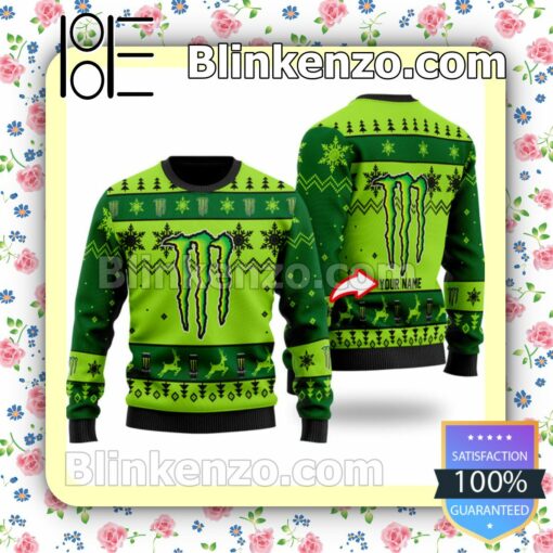 Personalized Monster Energy Christmas Pullover Sweaters