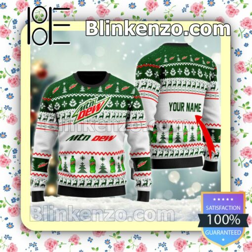 Personalized Mountain Dew Spirit Christmas Pullover Sweaters