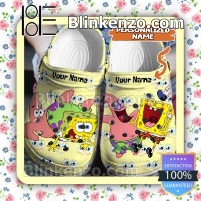 Personalized Spongebob And Patrick Eyes Halloween Clogs