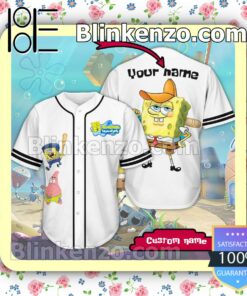 Personalized Spongebob And Patrick White Hip Hop Short Sleeves