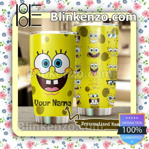 Personalized Spongebob Squarepants Emotion Travel Mug