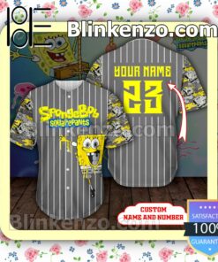 Personalized Spongebob Squarepants Grey Hip Hop Short Sleeves