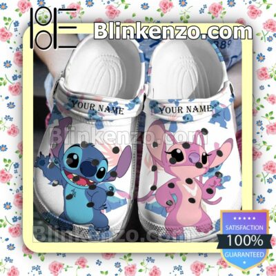 Personalized Stitch And Girlfriend Halloween Clogs