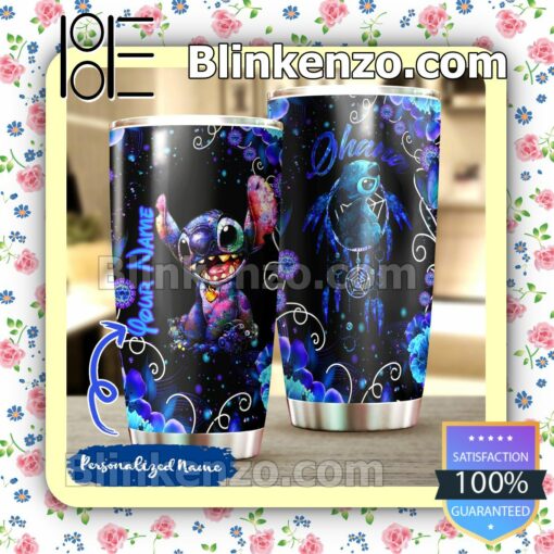 Personalized Stitch Ohana Dreamcatcher Travel Mug