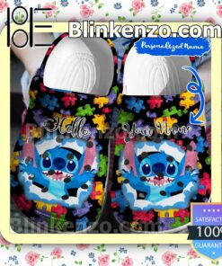 Personalized Stitch Puzzle Pieces Halloween Clogs