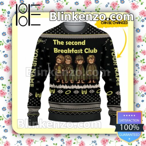 Personalized The Lord Of The Rings The Second Breakfast Club Christmas Pullover Sweaters