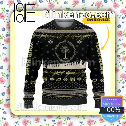 Personalized The White Tree Of Gondor Christmas Pullover Sweaters