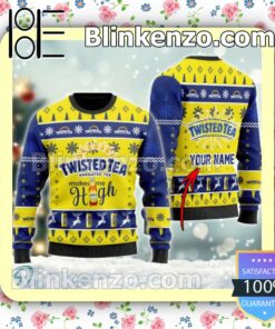 Personalized Twisted Tea Make Me High Christmas Pullover Sweaters