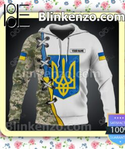 Personalized Ukraine Camo Army Hooded Sweatshirt