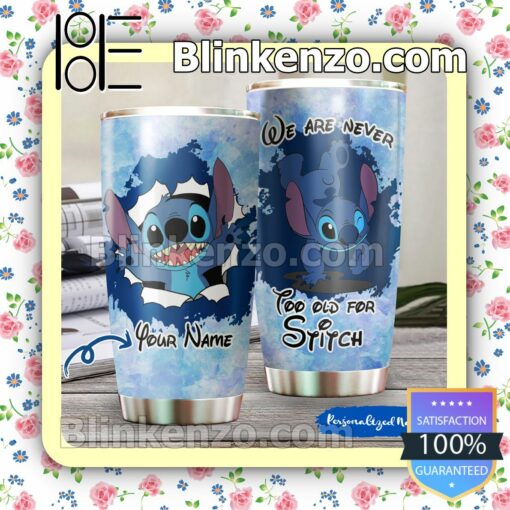 Personalized We Are Never Too Old For Stitch Travel Mug